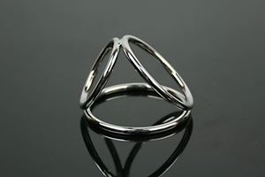 תמונה של קוק רינג טבעת זין מתכתי משולש